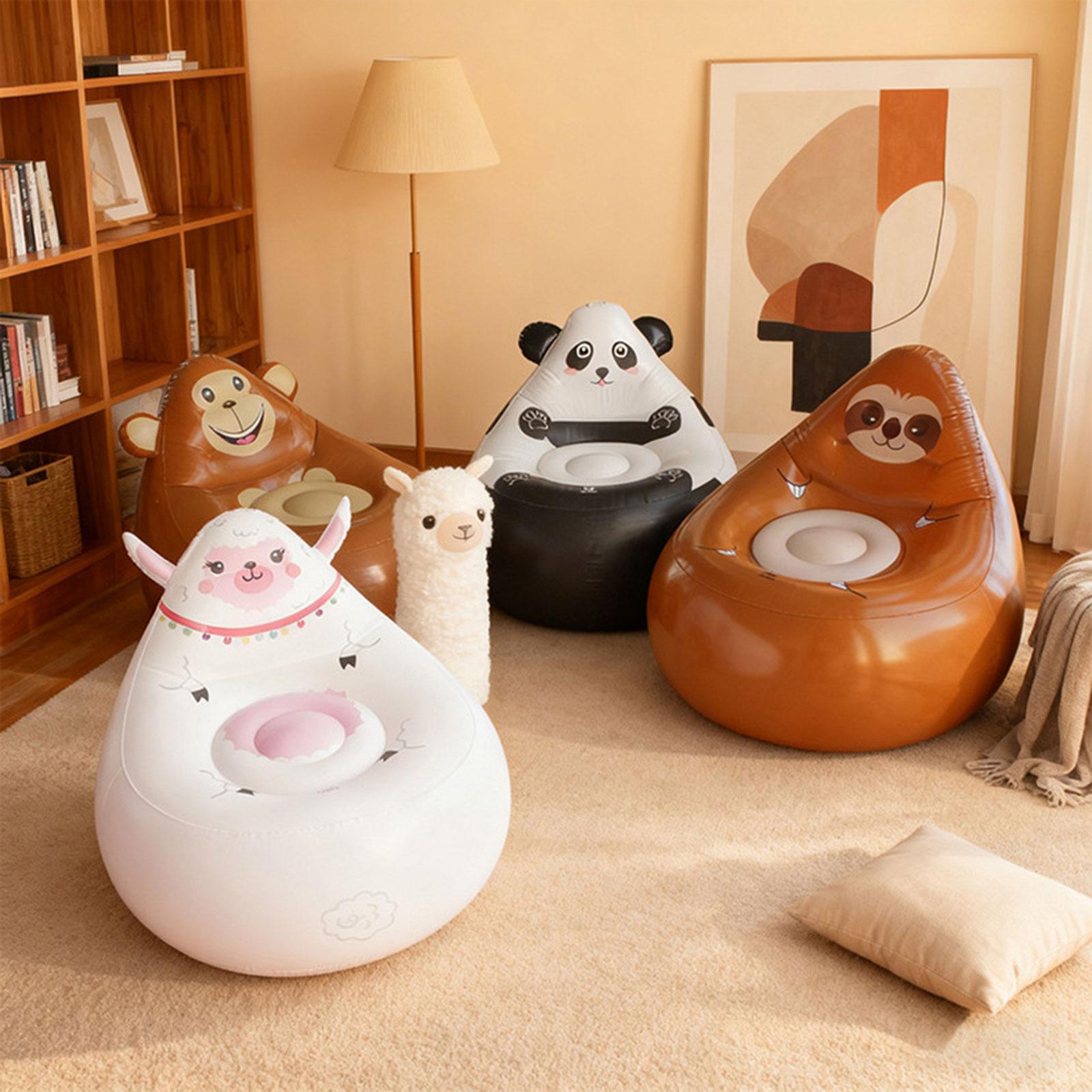 Outdoor Camping Recliner Chairs - Inflatable Lazy Sofa Kids Cartoon Sofa