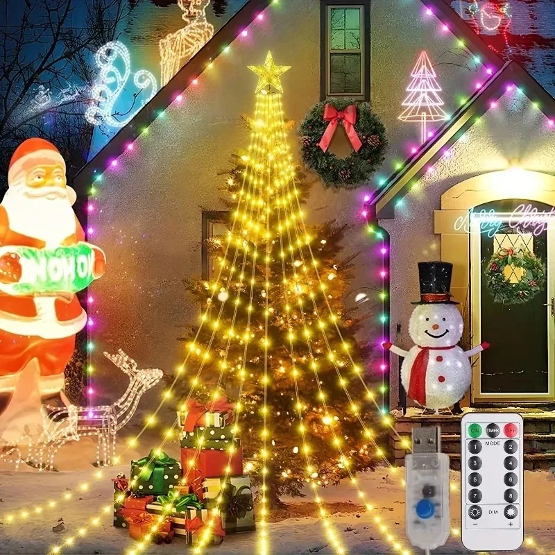 Outdoor Camping Lights String - USB Powered Star Waterfall LED String