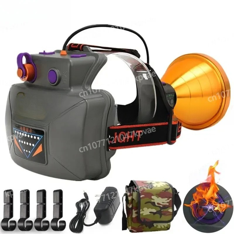 Outdoor Camping Gear - P90 Induction Head Flashlight 12V, Built