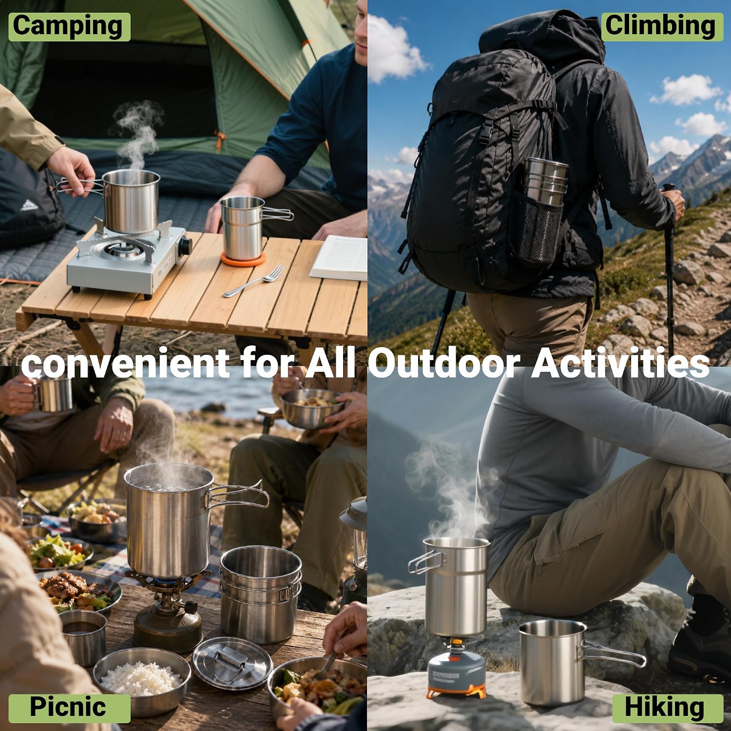 Foldable Camping Cups Mugs Cam - Camp Utensil Set ulasan dan harga