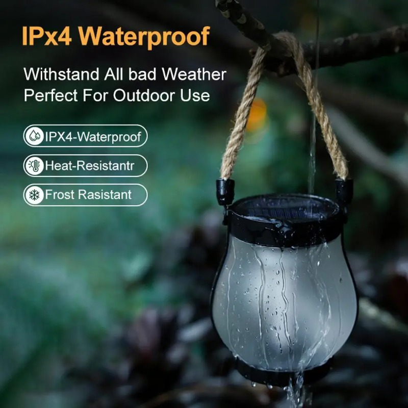 Solar Flame Lamp USB Rechargea - Camping Solar Lantern ulasan dan harga