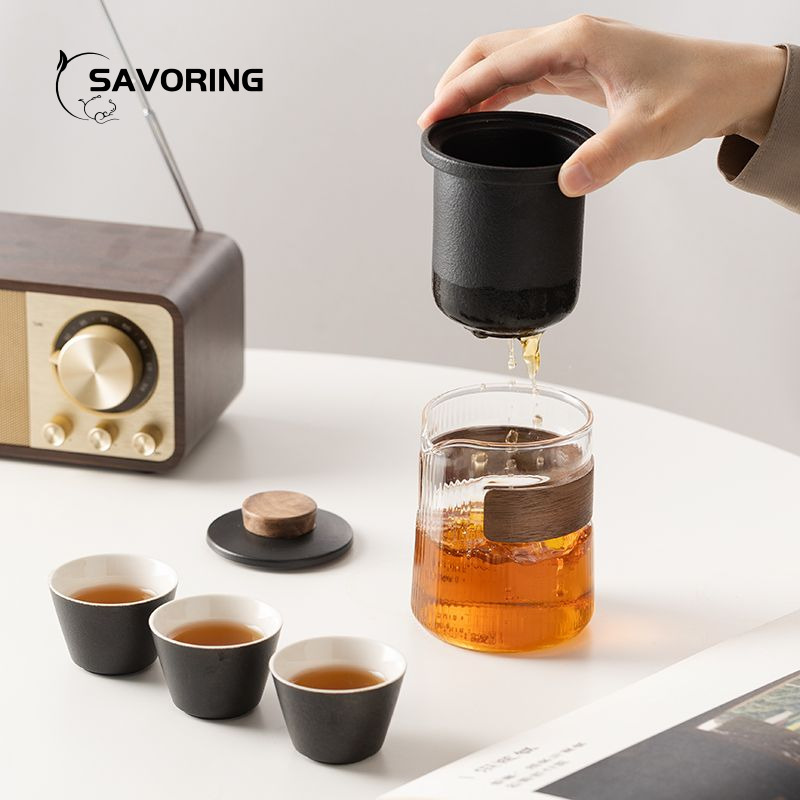 Simple Chinese Ceramic Tea Set - Camp Utensil Set ulasan dan harga