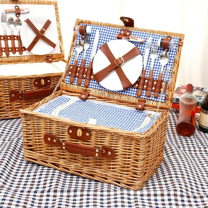 Family Outing Picnic Basket, O - Outdoor Camping Storage Box ulasan dan harga