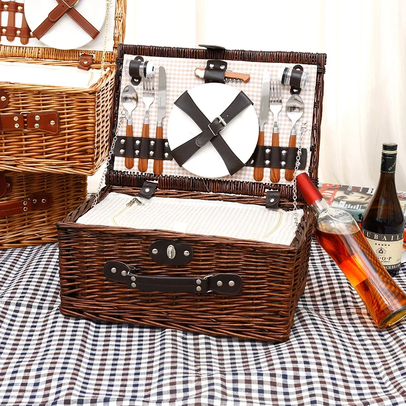 Family Outing Picnic Basket, O - Outdoor Camping Storage Box ulasan dan harga