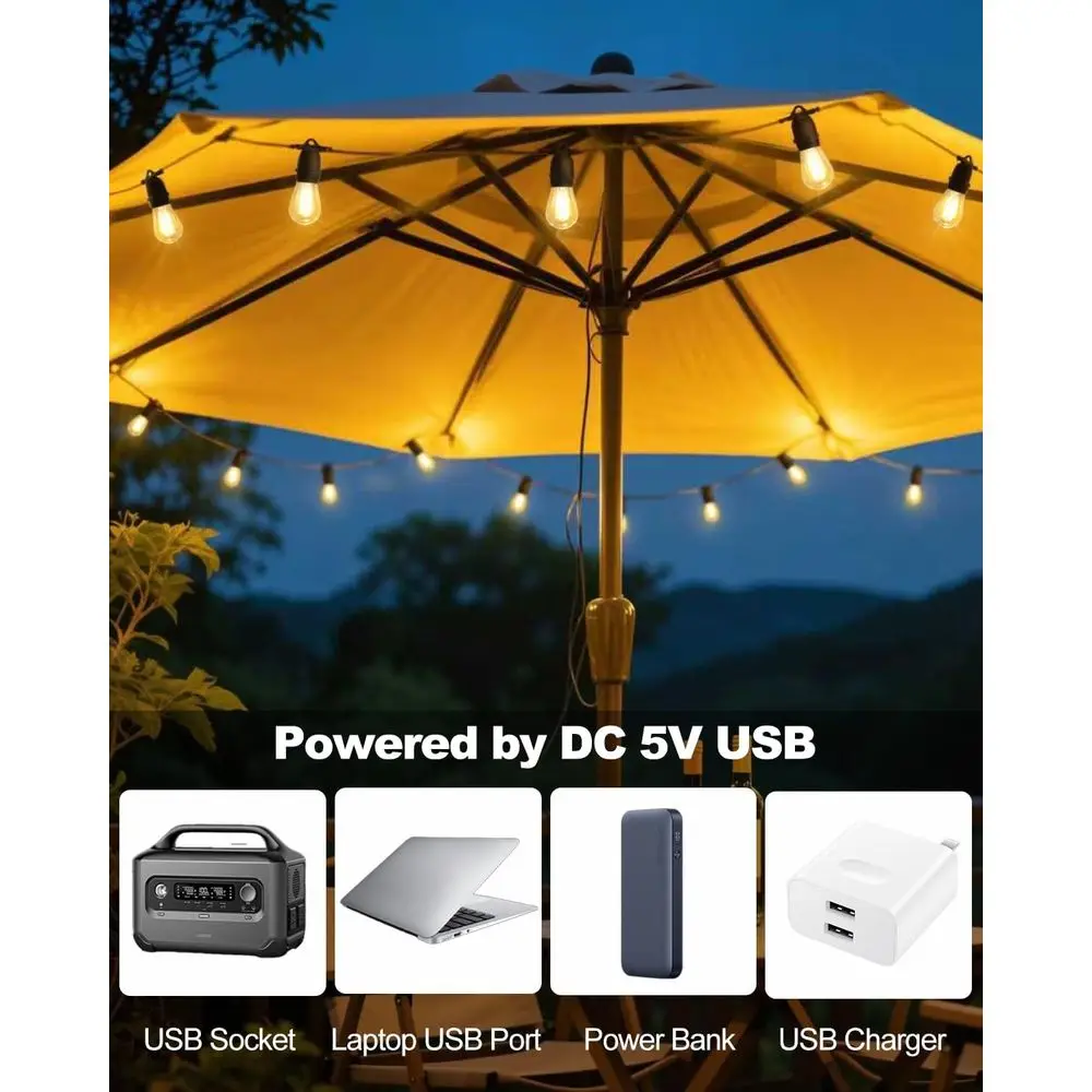 24.6ft USB Powered String Ligh - Outdoor Camping Lights String ulasan dan harga
