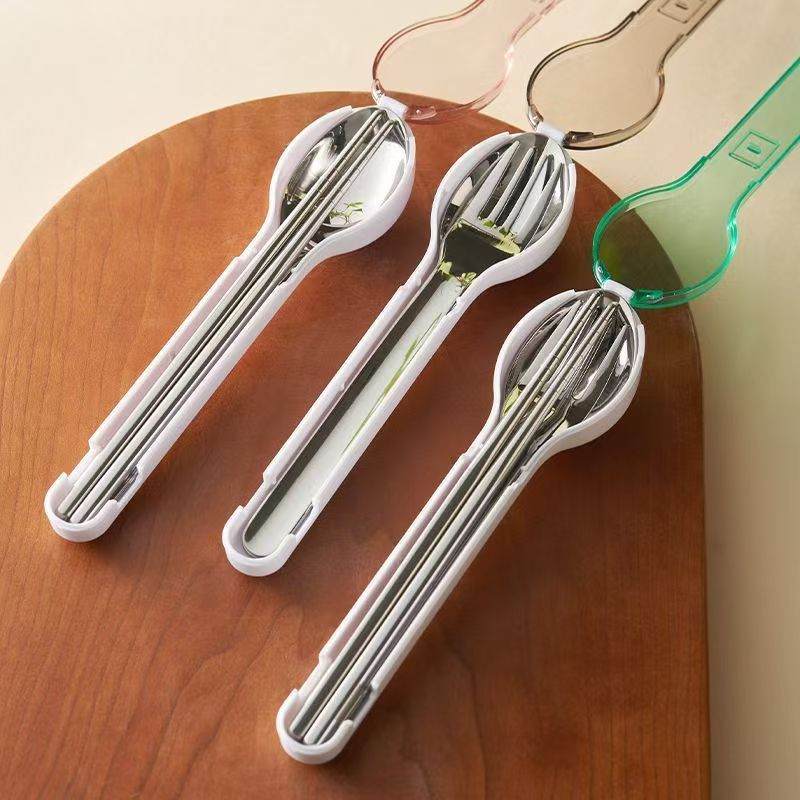 Portable Cutlery Set with Stor - Outdoor Camping Storage Box ulasan dan harga