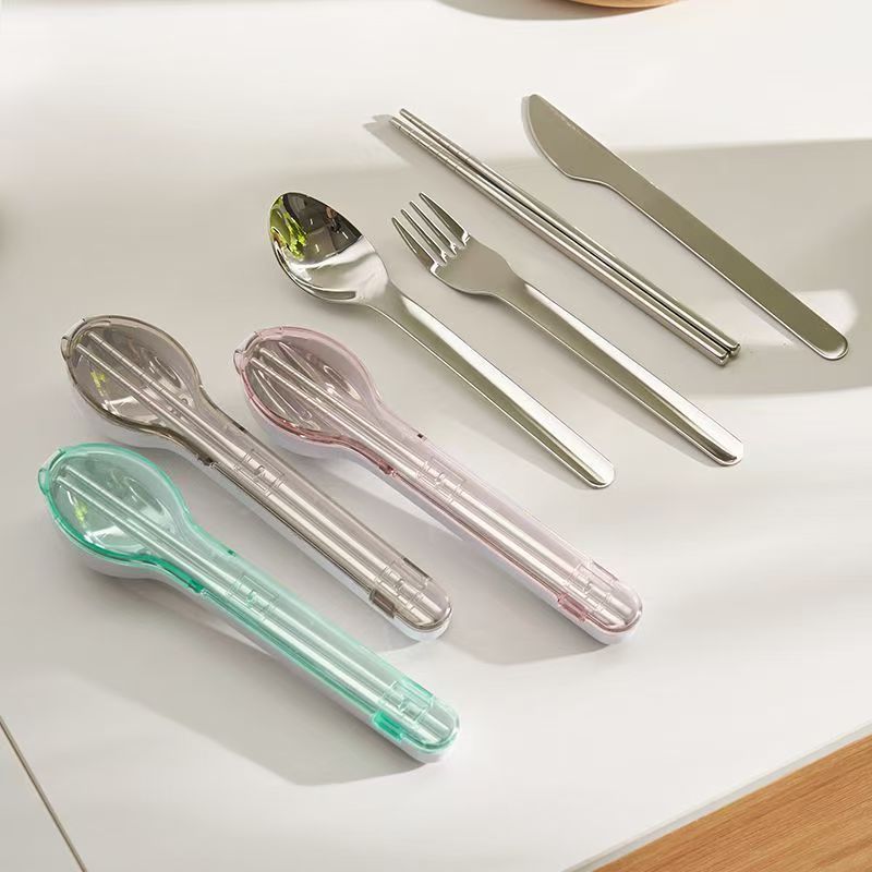 Portable Cutlery Set with Stor - Outdoor Camping Storage Box ulasan dan harga