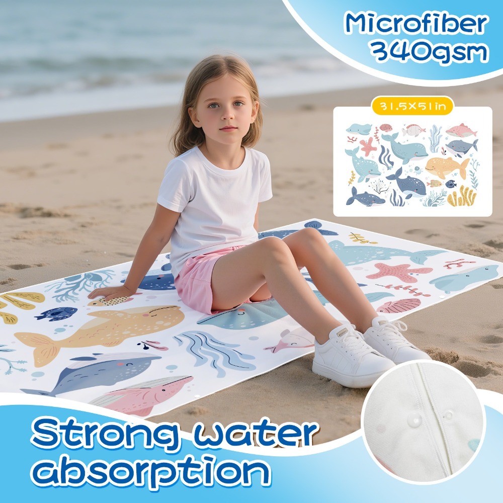 Cartoon Pattern Beach Towel Ki - Outdoor Camping Mat ulasan dan harga