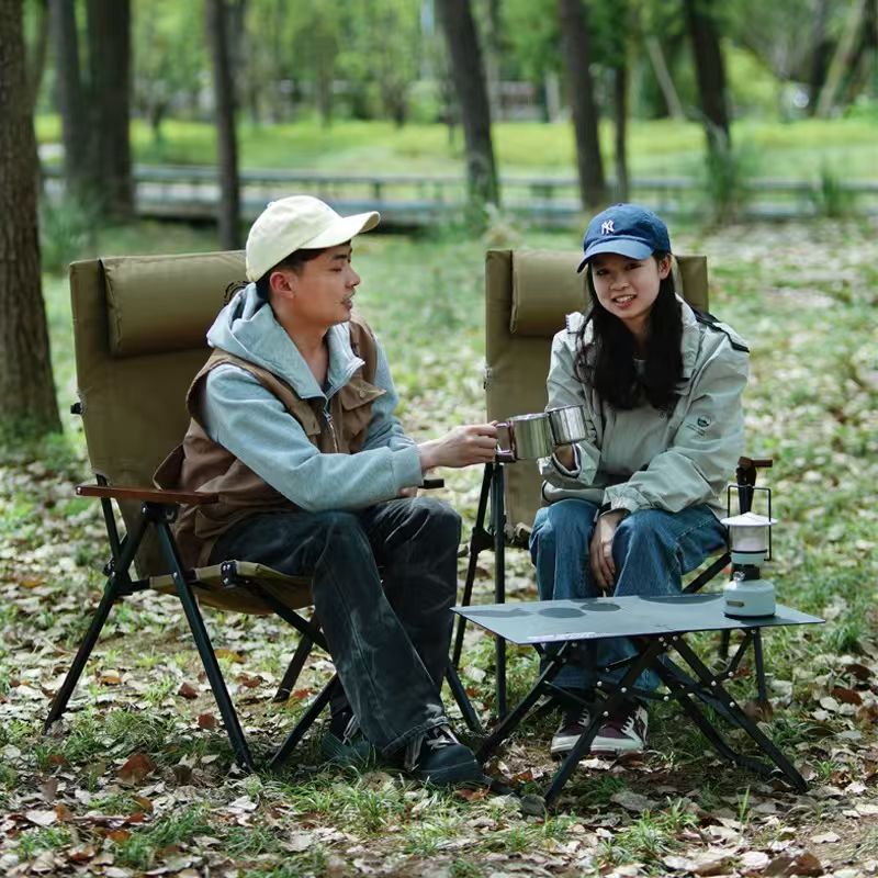 Folding High Back Beach Campin - Outdoor Camping Recliner Chairs ulasan dan harga