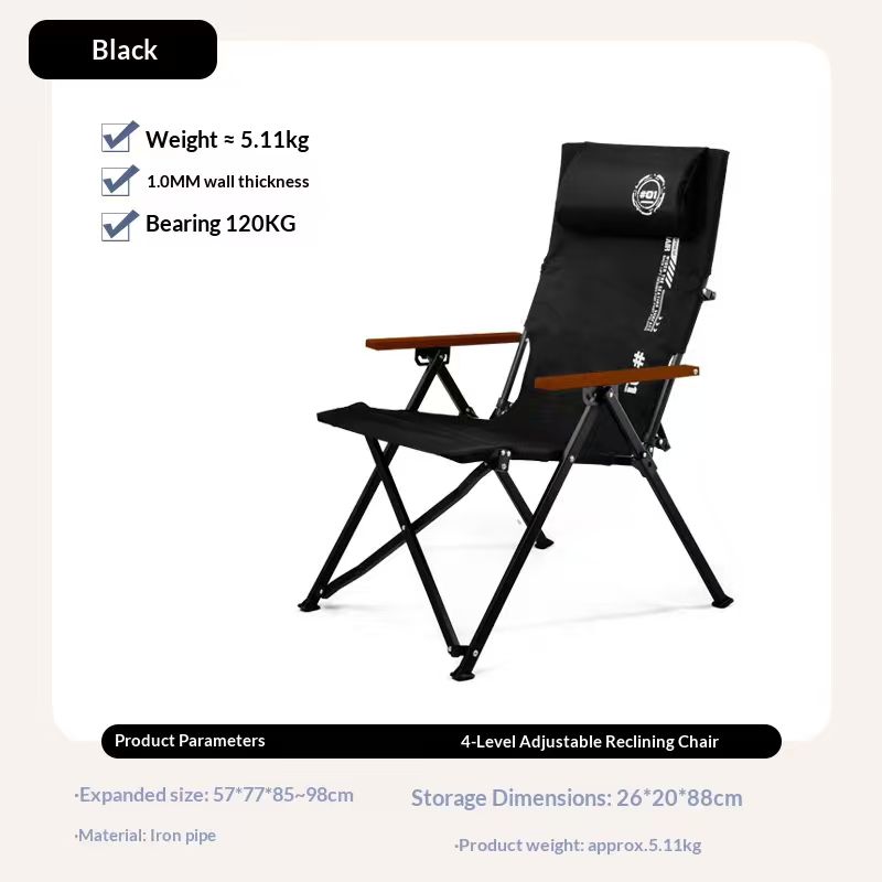 Folding High Back Beach Campin - Outdoor Camping Recliner Chairs ulasan dan harga