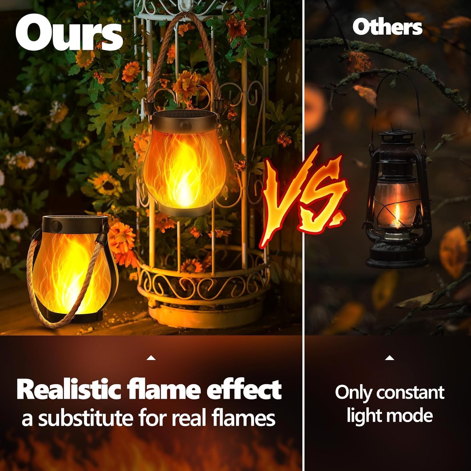 3D Flickering Solar Flame Rope - Camping Solar Lantern ulasan dan harga