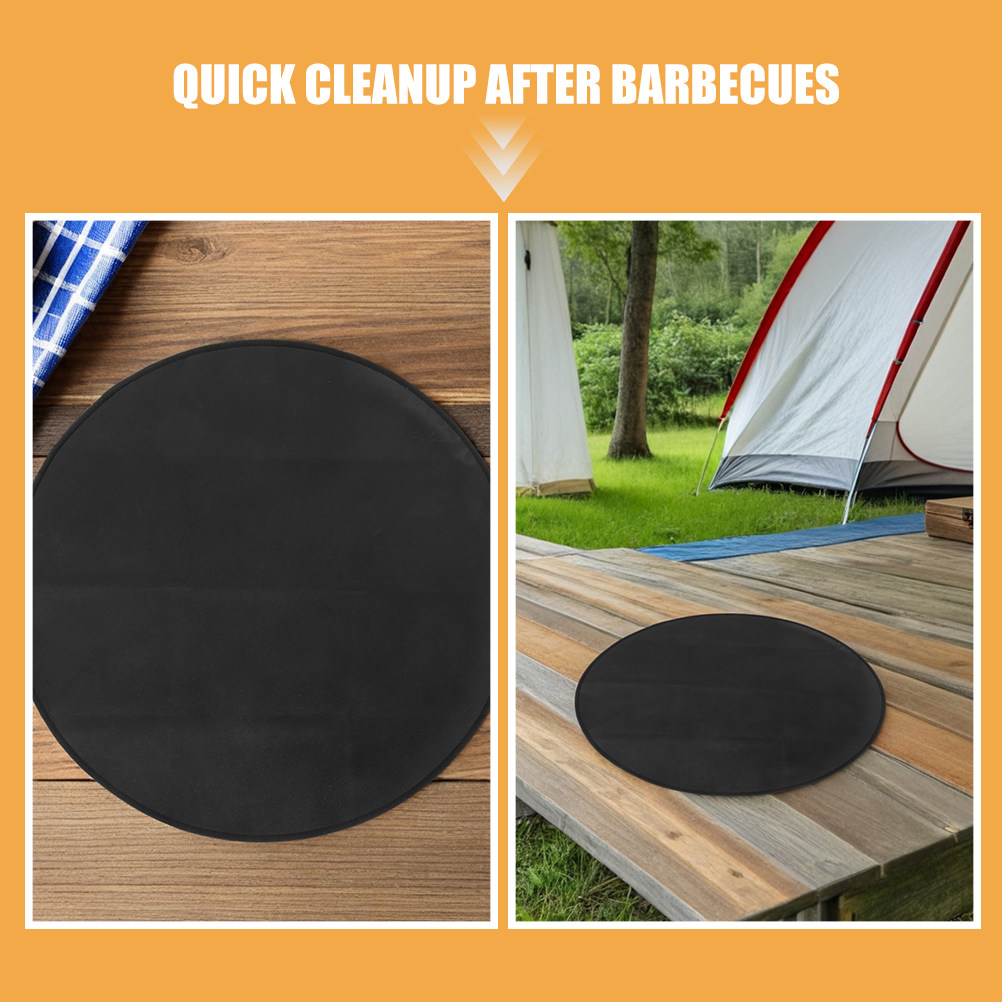 Round Fireproof Bbq Mat 24 Inc - Outdoor Camping Mat ulasan dan harga