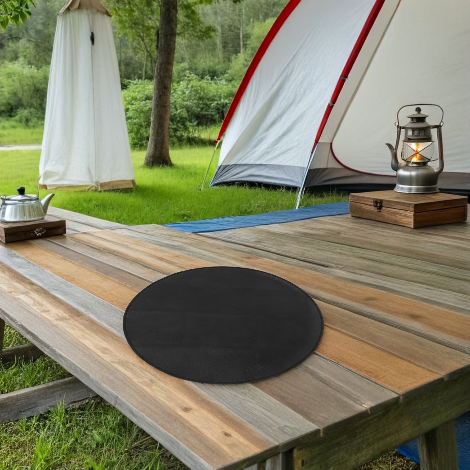 Round Fireproof Bbq Mat 24 Inc - Outdoor Camping Mat ulasan dan harga