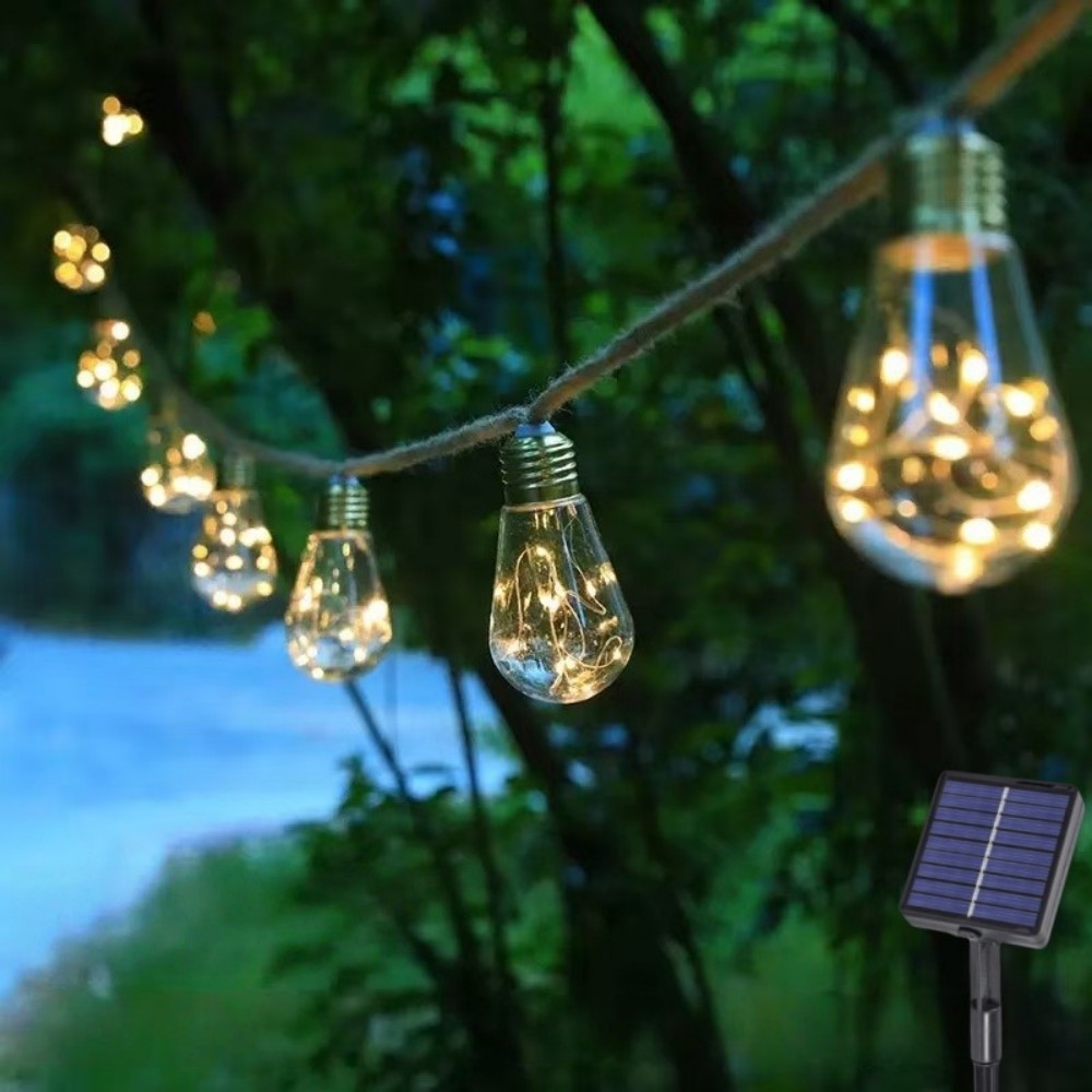 1PC 5M10LED Solar Hemp Rope Pa - Outdoor Camping Lights String ulasan dan harga