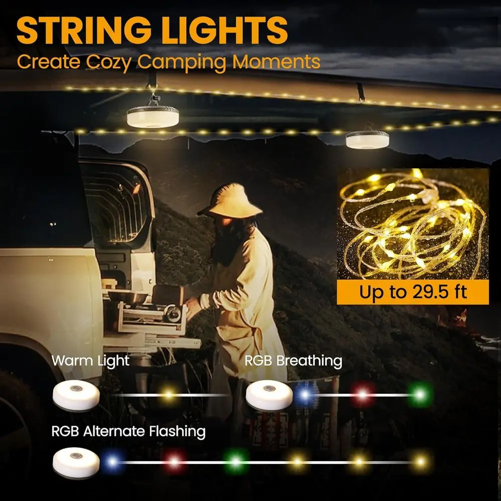 Rechargeable Camping String Li - Outdoor Camping Lights String ulasan dan harga
