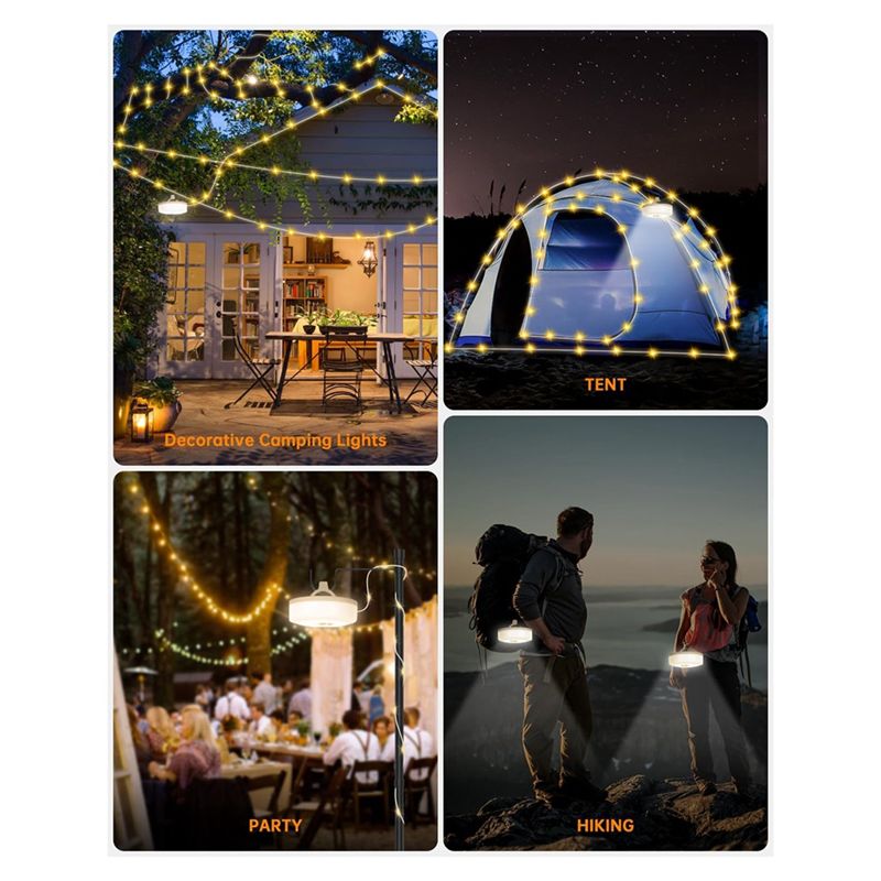 A36T-2-In-1 Outdoor Camping St - Outdoor Camping Lights String ulasan dan harga