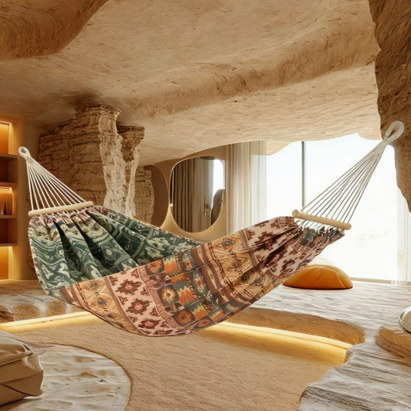 200X150cm Jacquard Retro Doubl - Camping Hammock ulasan dan harga