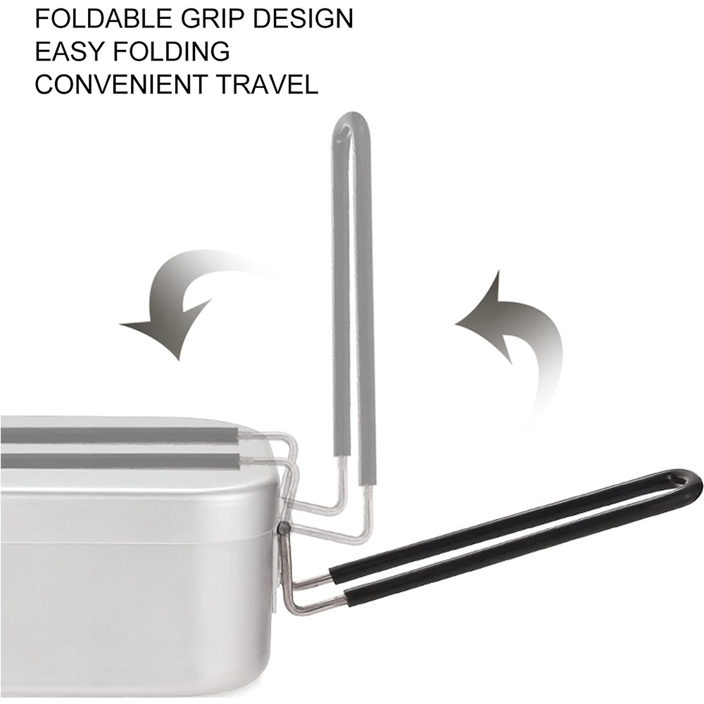 800ML Aluminum Lunch Boxes Out - Camp Utensil Set ulasan dan harga