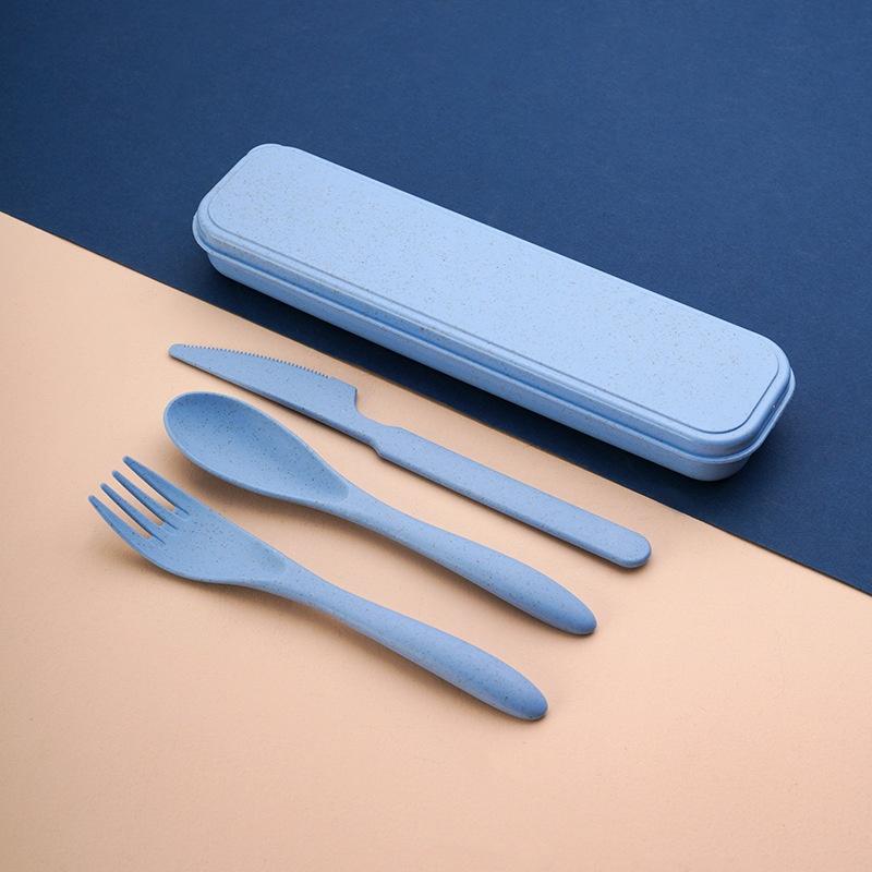 Wheat Straw Cutlery Set Knife  - Camp Utensil Set ulasan dan harga