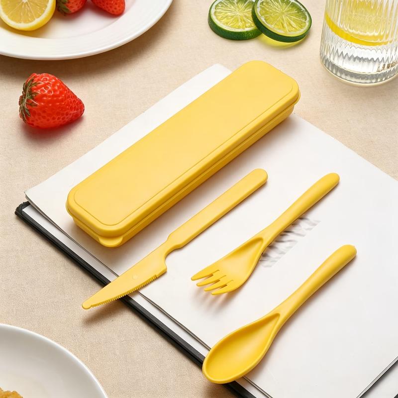 Wheat Straw Cutlery Set Knife  - Camp Utensil Set ulasan dan harga