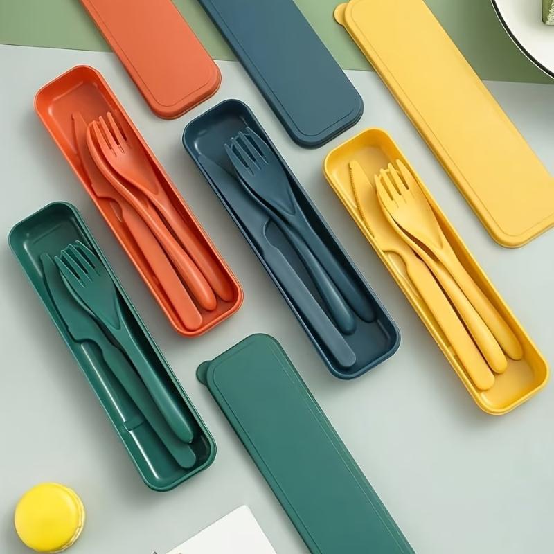 Wheat Straw Cutlery Set Knife  - Camp Utensil Set ulasan dan harga