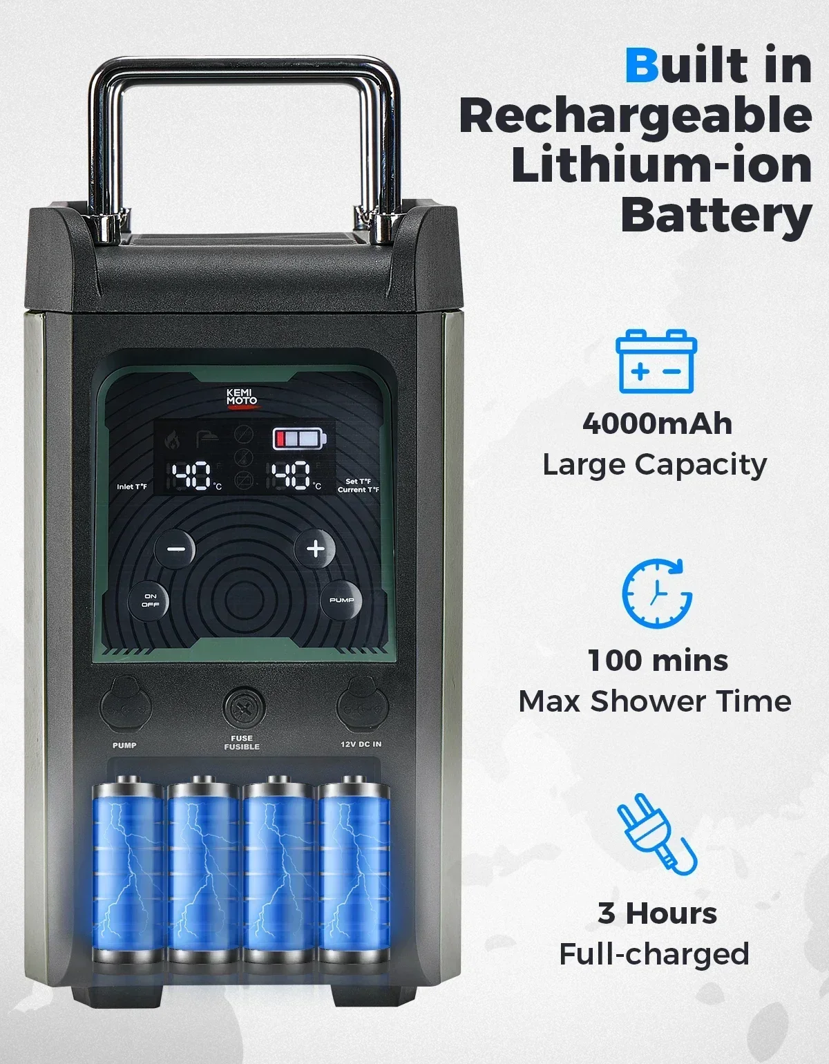 KEMIMOTO Water Heater Portable - Outdoor Camping Shower ulasan dan harga