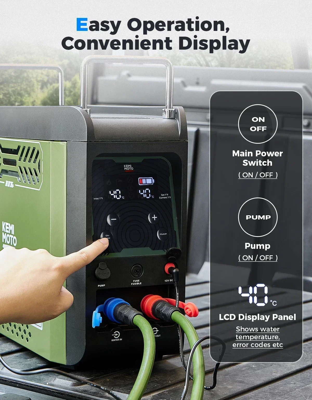 KEMIMOTO Water Heater Portable - Outdoor Camping Shower ulasan dan harga