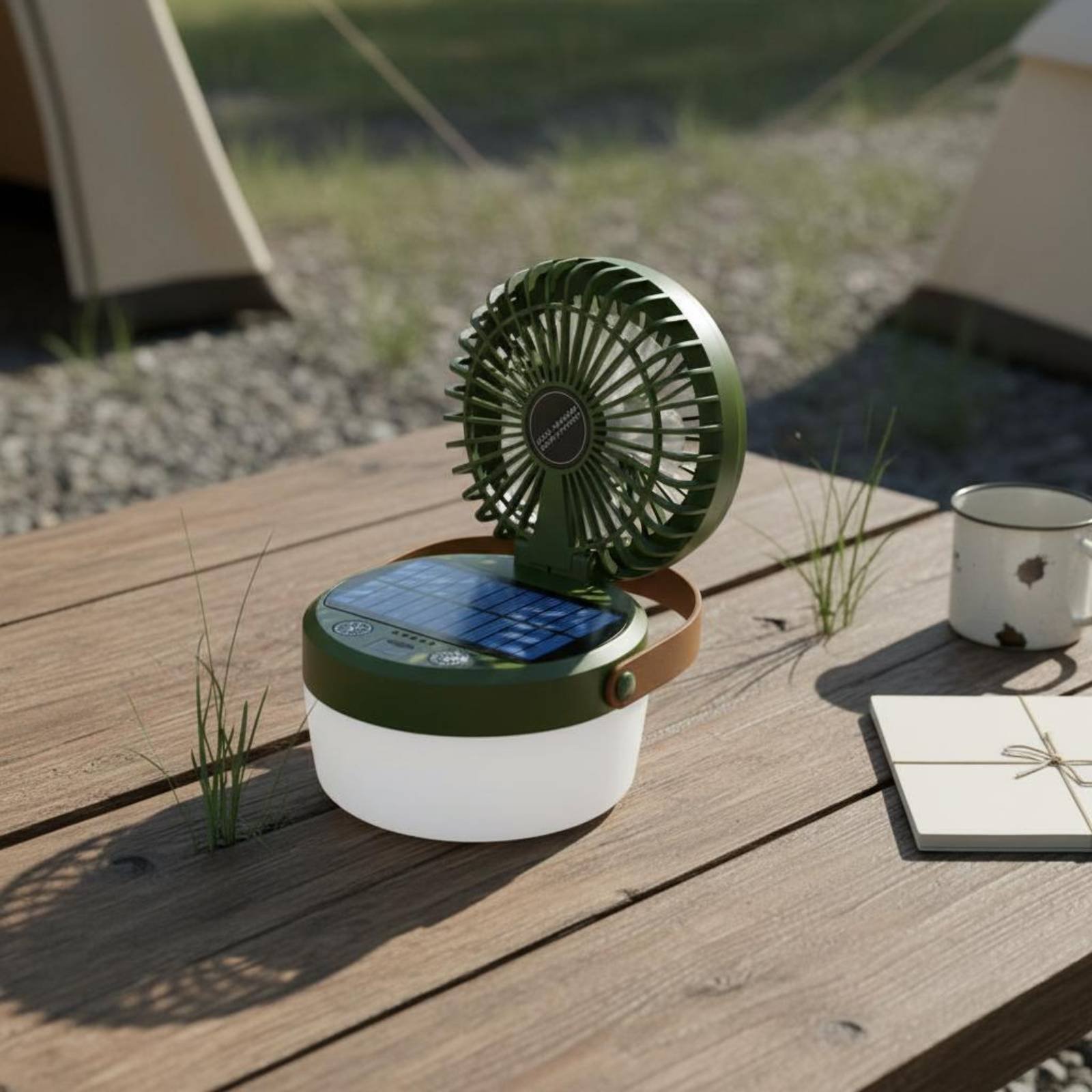 Solar Camping Fan Lantern Fold - Camping Solar Lantern ulasan dan harga