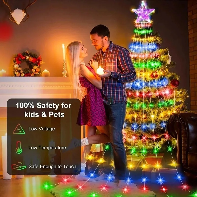 USB Powered Star Waterfall LED - Outdoor Camping Lights String ulasan dan harga