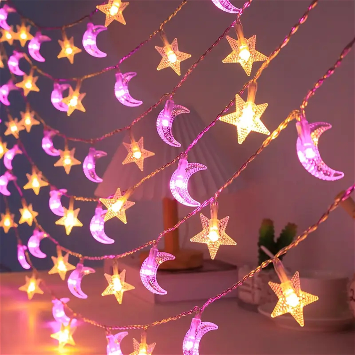 1.5M/3M LED Star Moon Colorful - Outdoor Camping Lights String ulasan dan harga