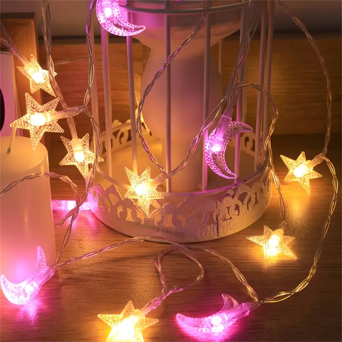 1.5M/3M LED Star Moon Colorful - Outdoor Camping Lights String ulasan dan harga
