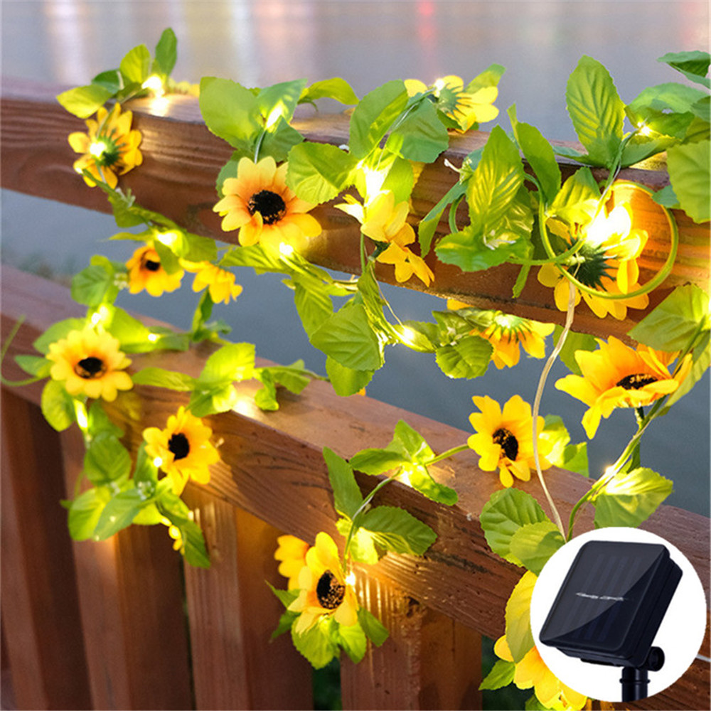 2/5/10M Solar Sunflower Light  - Outdoor Camping Lights String ulasan dan harga