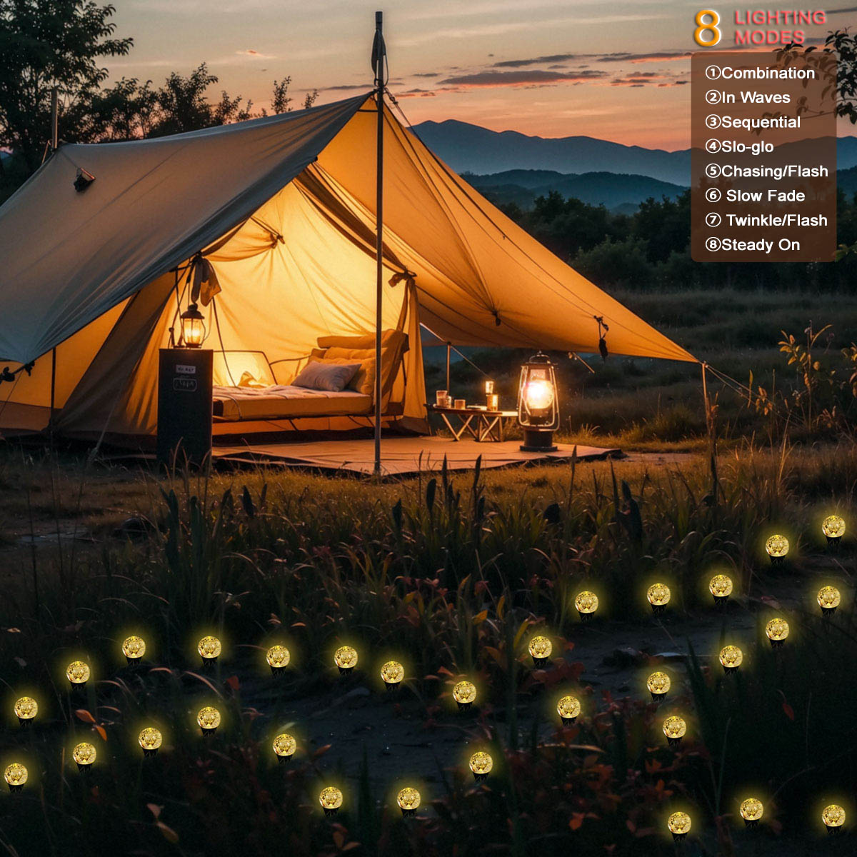 20 LED/30 LED Outdoor Bubble B - Outdoor Camping Lights String ulasan dan harga