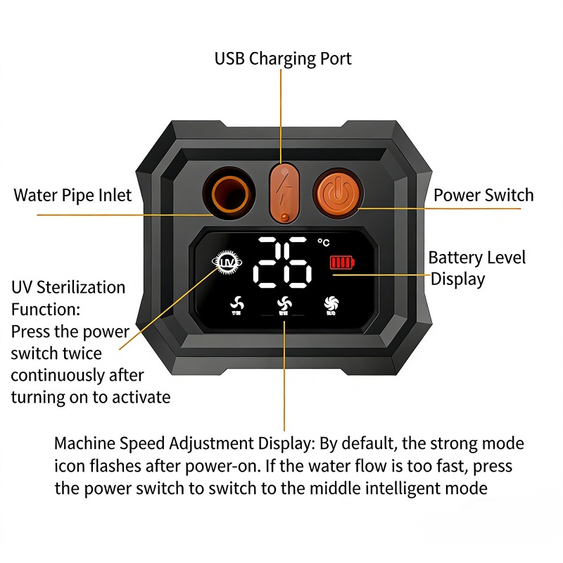 5400mAh/9000mAh Outdoor Portab - Outdoor Camping Shower ulasan dan harga