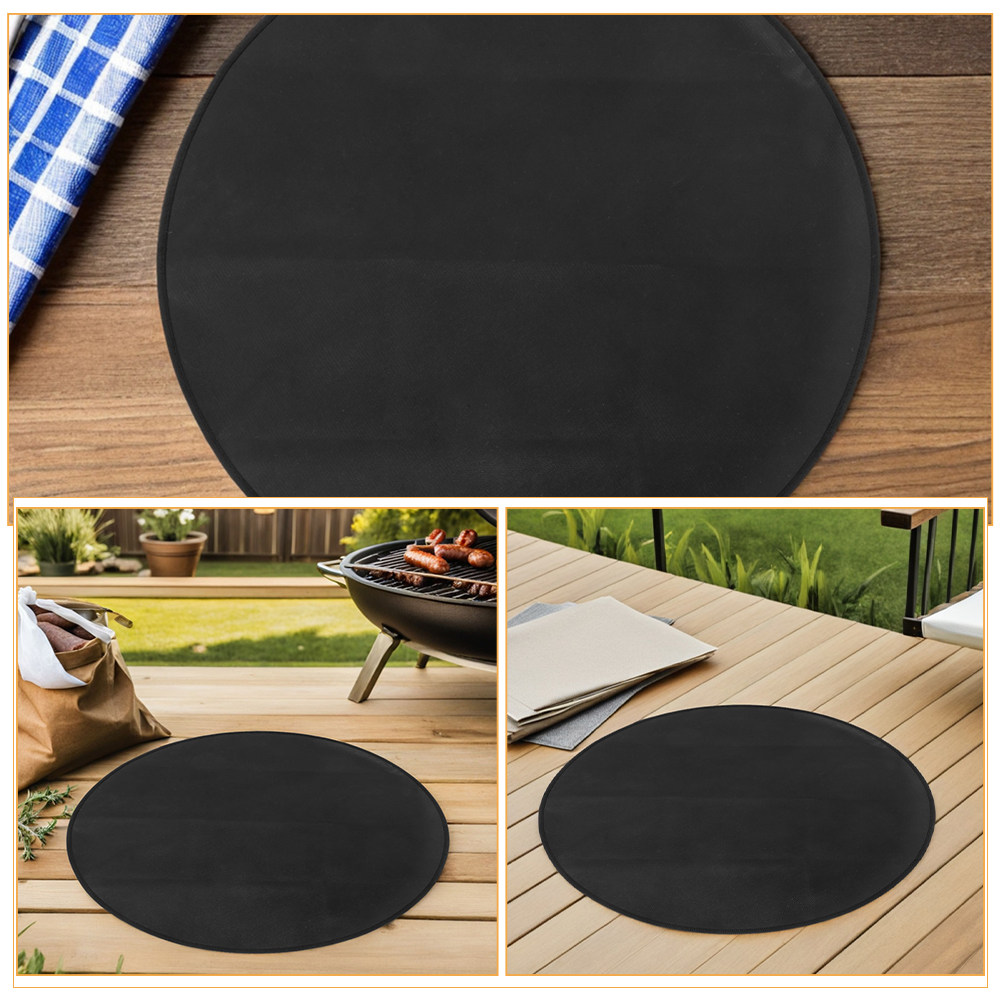 Round Fireproof Bbq Mat Heat R - Outdoor Camping Mat ulasan dan harga