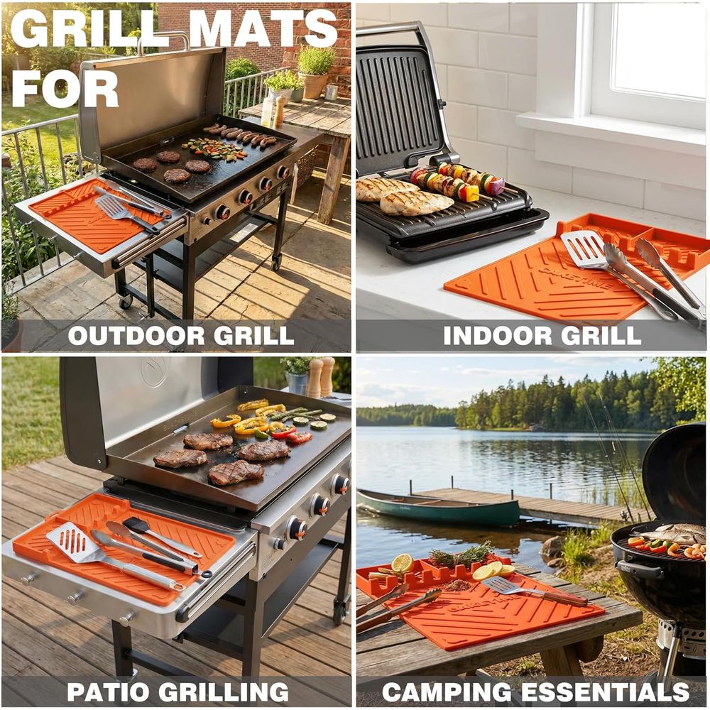 Silicone Grill Mats or Griddle - Outdoor Camping Mat ulasan dan harga