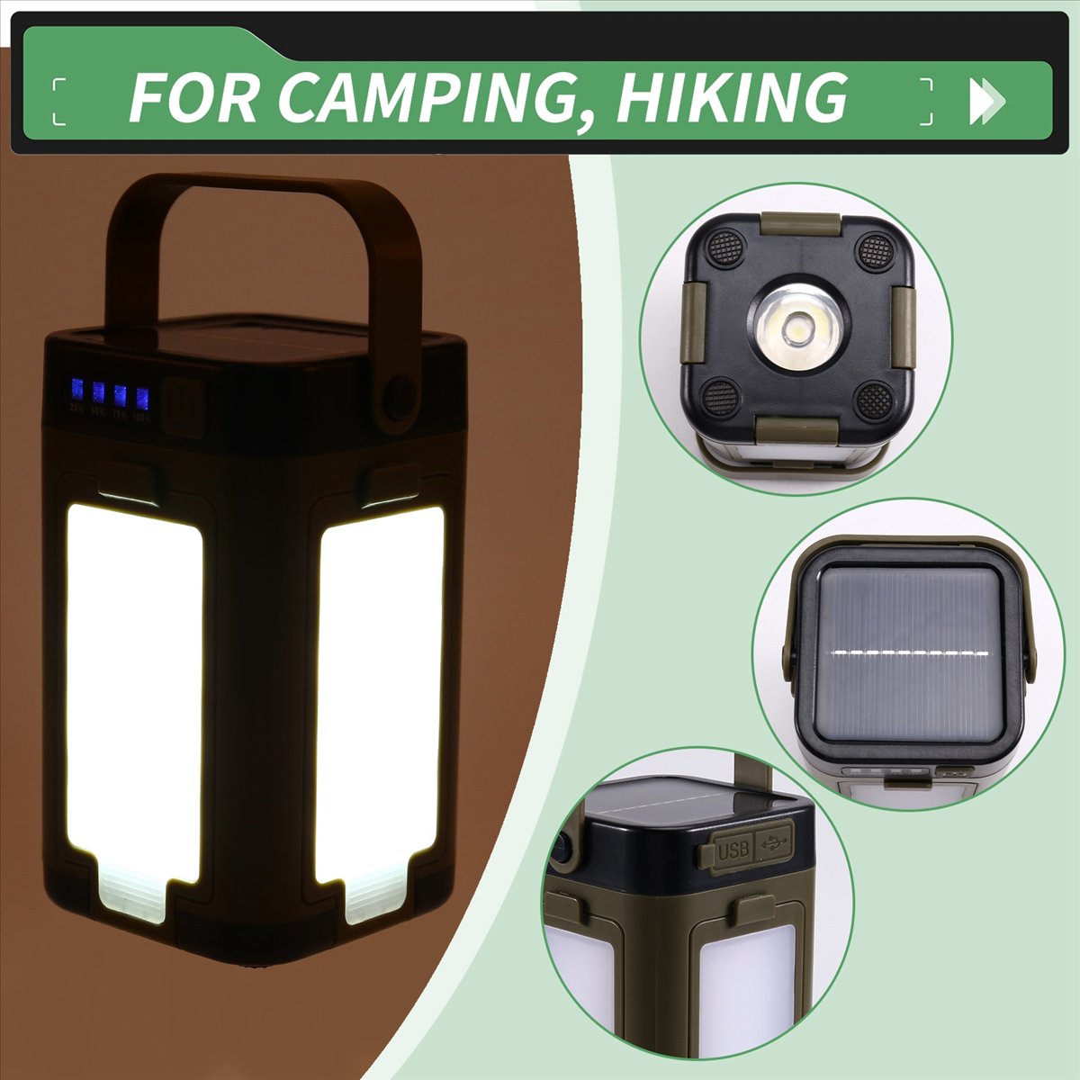 X08A Foldable LED Camping Lant - Camping Solar Lantern ulasan dan harga
