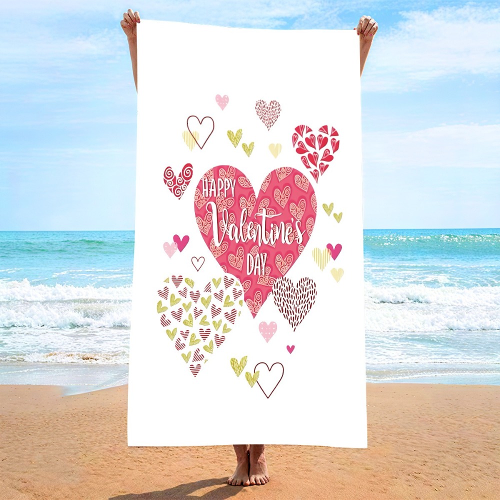 Heart Symbol Bath Towel 27x55i - Outdoor Camping Mat ulasan dan harga