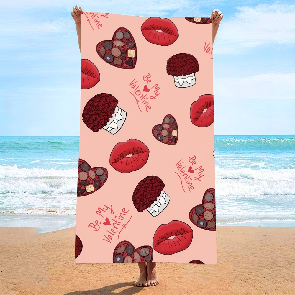 Heart Symbol Bath Towel 27x55i - Outdoor Camping Mat ulasan dan harga