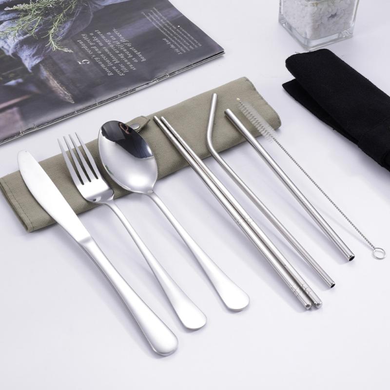 8Pcs/Set Tableware Travel Cutl - Camp Utensil Set ulasan dan harga