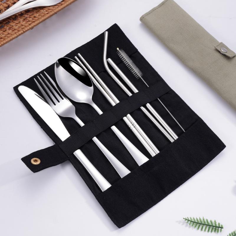 8Pcs/Set Tableware Travel Cutl - Camp Utensil Set ulasan dan harga