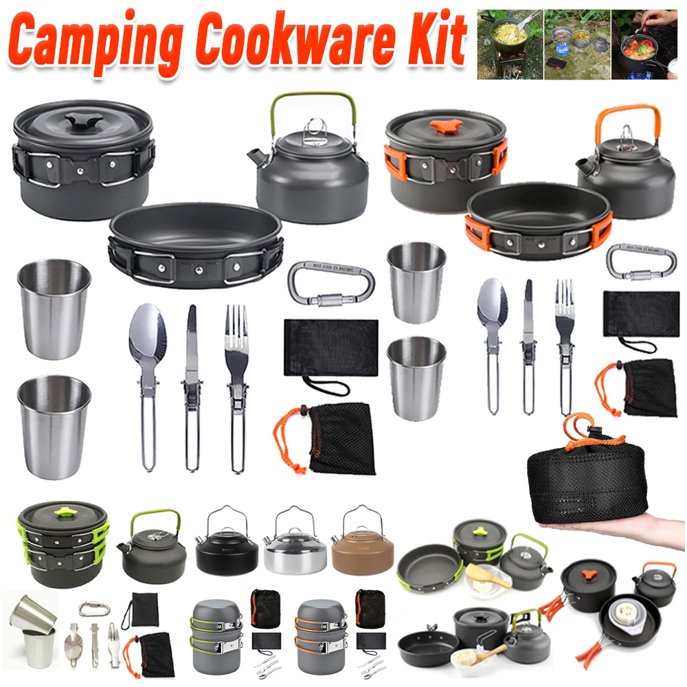Camping Cookware Kit Kettle Po - Camp Utensil Set ulasan dan harga