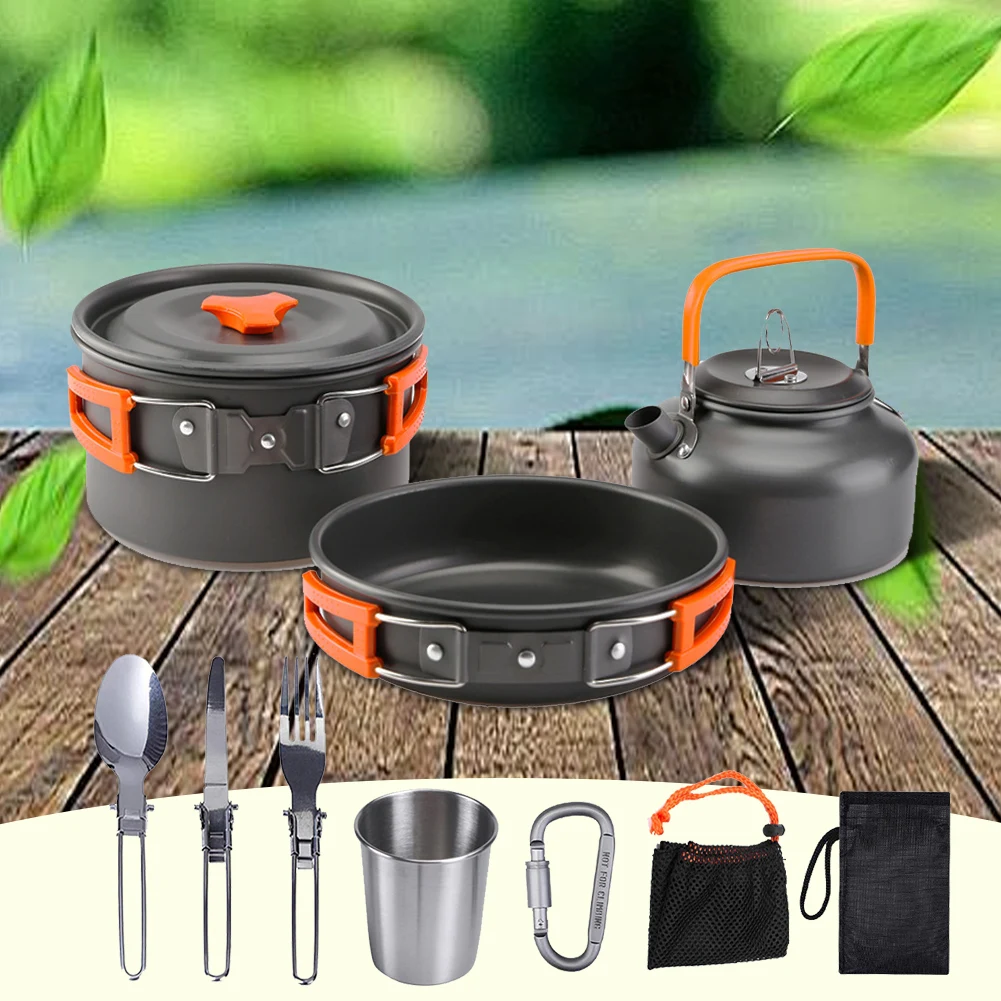 Camping Cookware Kit Kettle Po - Camp Utensil Set ulasan dan harga