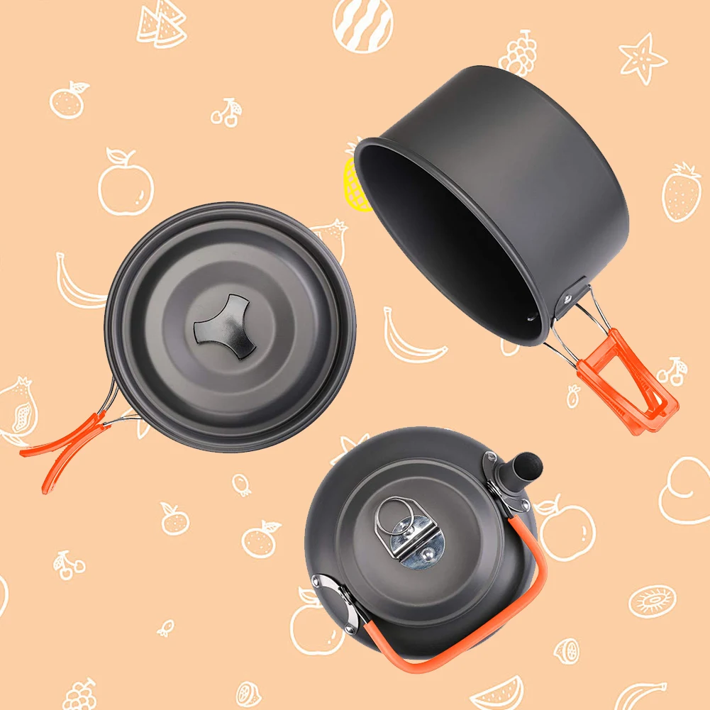 Camping Cookware Kit Kettle Po - Camp Utensil Set ulasan dan harga