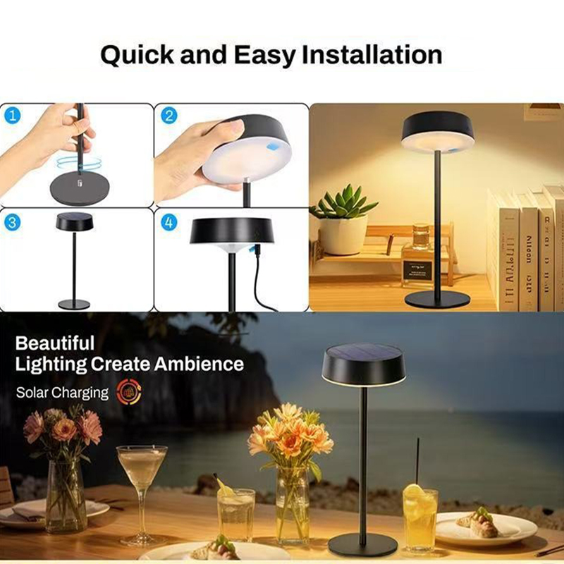 Solar Table Lamp Dimmable LED  - Camping Solar Lantern ulasan dan harga